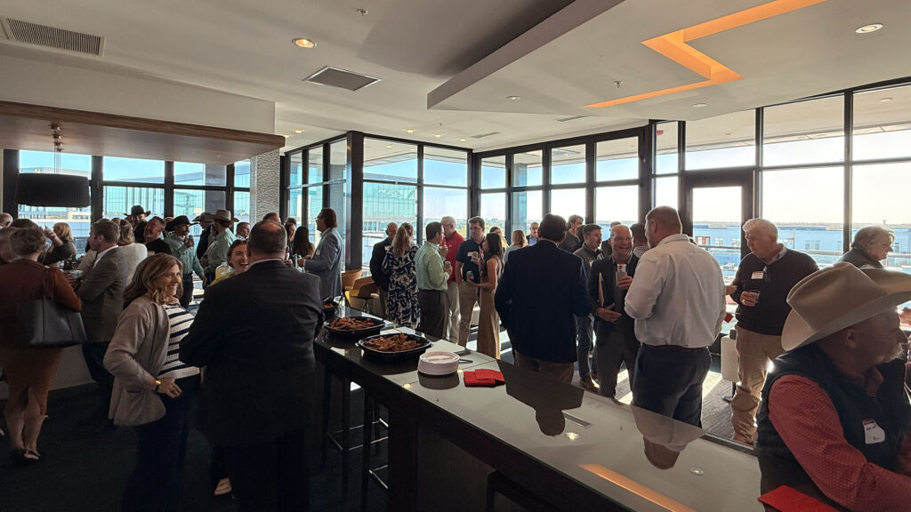 People gathered at Animal Health Corridor's Networking Reception