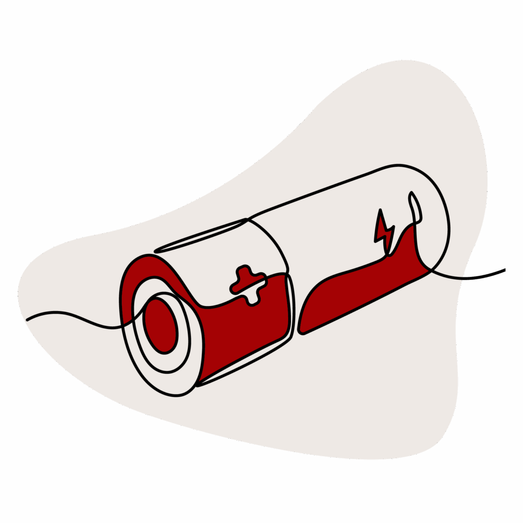 Illustration of battery