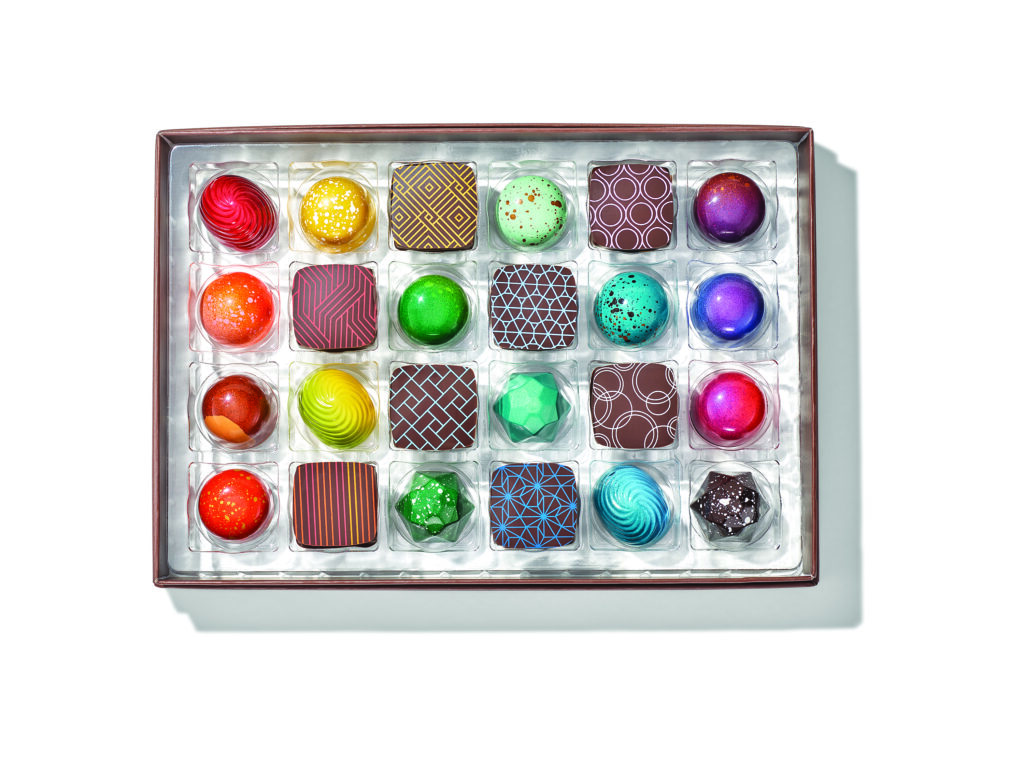 A box of chocolates from Christopher Elbow Chocolates. 