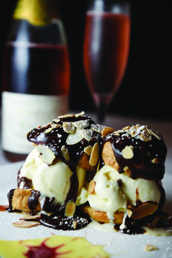 A decadent ice cream dessert from Le Fou Frog. 