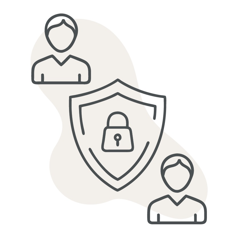 Icon of defense and security personnel