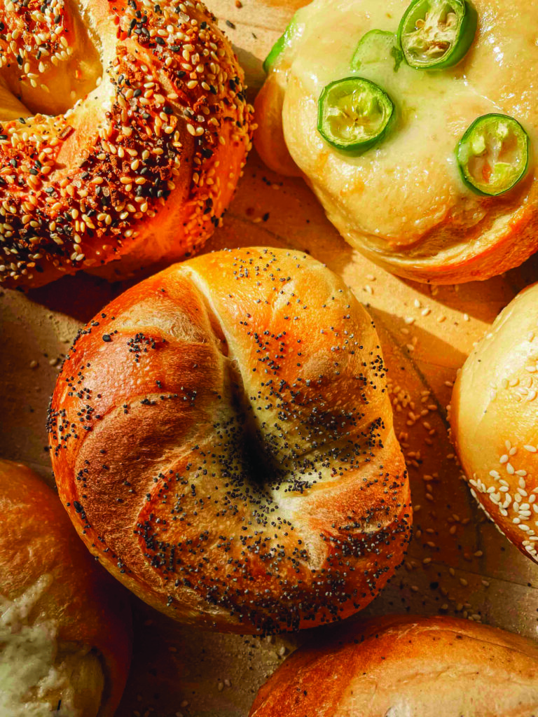 An assortment of Luca Bagels. 