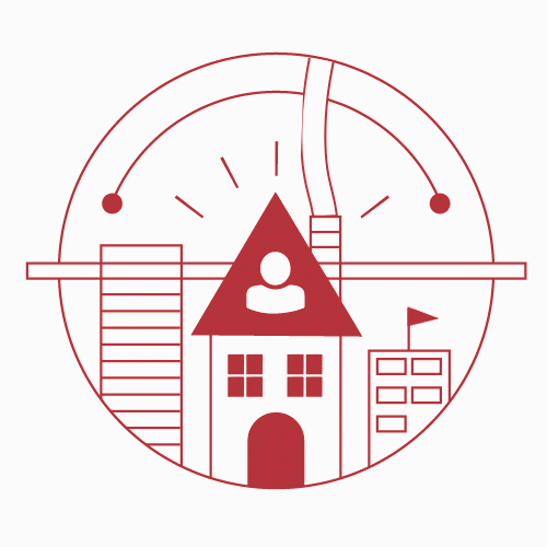 Animation of telecommunications between homes and business