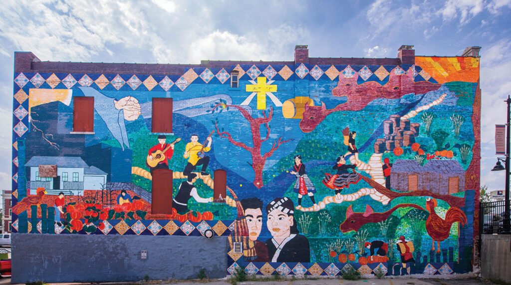 Large wall mural in Kansas City, Kansas.