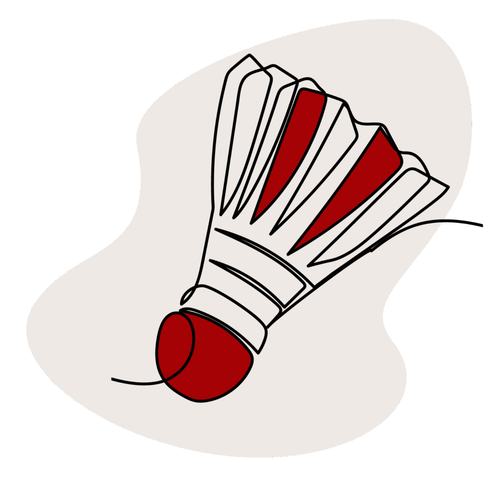 Illustration of a shuttlecock