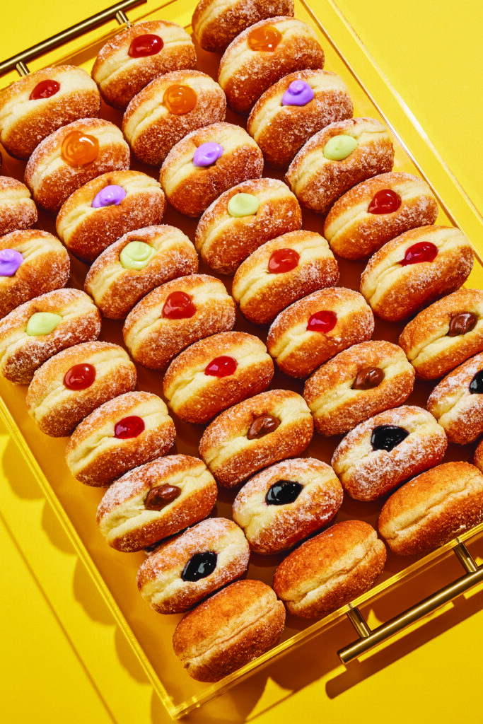 A tray of donuts from Slow Rise. 