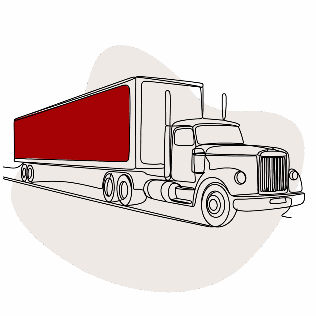 Illustration of semi truck