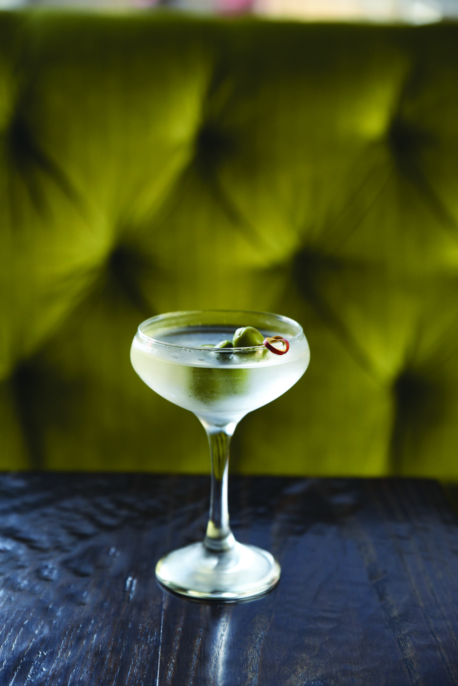 A cocktail at Tom's Town.