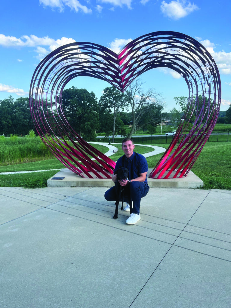 Jack Carr and his dog at the park.