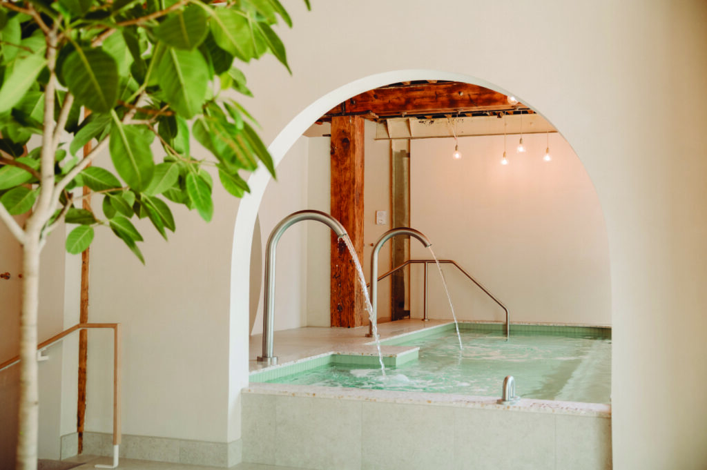 A spa pool at Kla Sanctuary. 