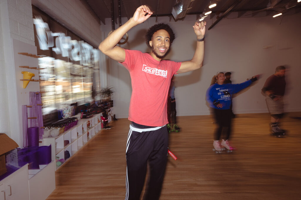 Knejie “KJ” Allen skating.