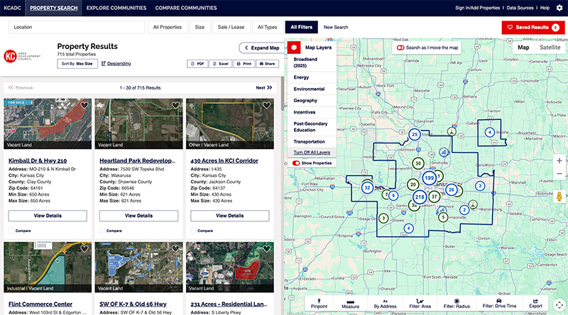 Screenshot of the ZoomProspector real estate search and data tool.